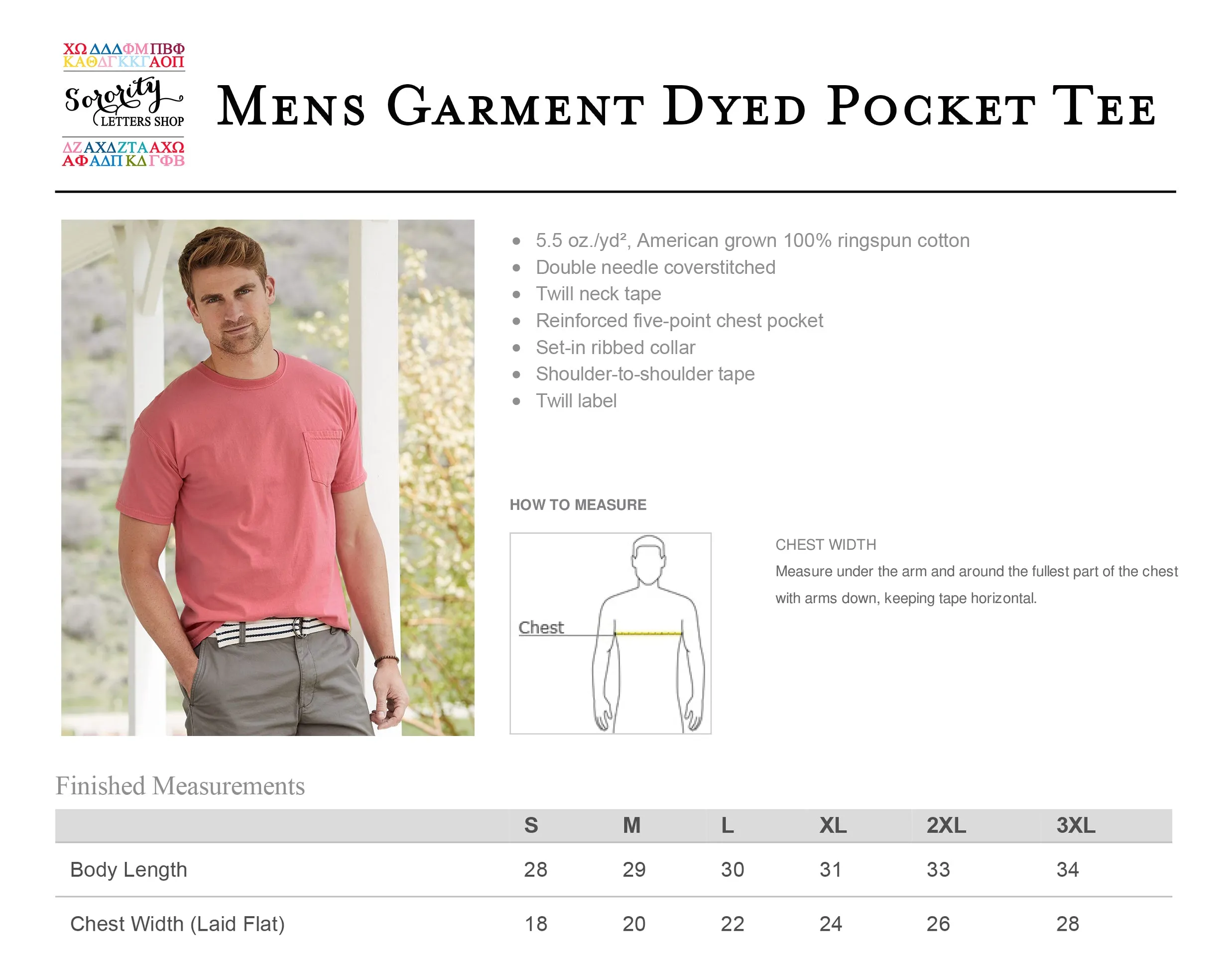 Delta Sigma Pi Short Sleeve Pocket Tee