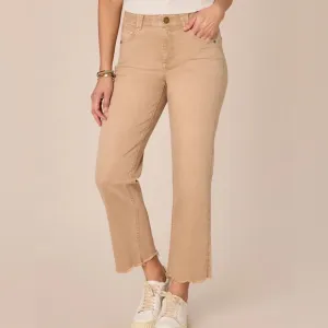 Democracy Ab Solution High Rise Boyfriend Fray Hem Straight Leg Crop Jeans Sz 8