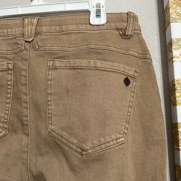 Democracy Ab Solution High Rise Boyfriend Fray Hem Straight Leg Crop Jeans Sz 8