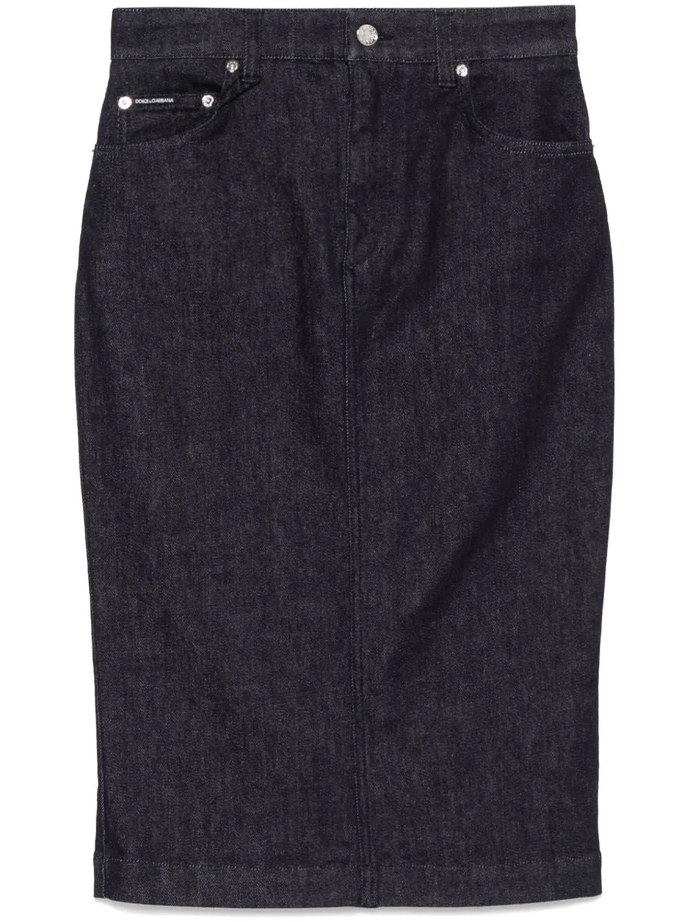 Denim midi skirt