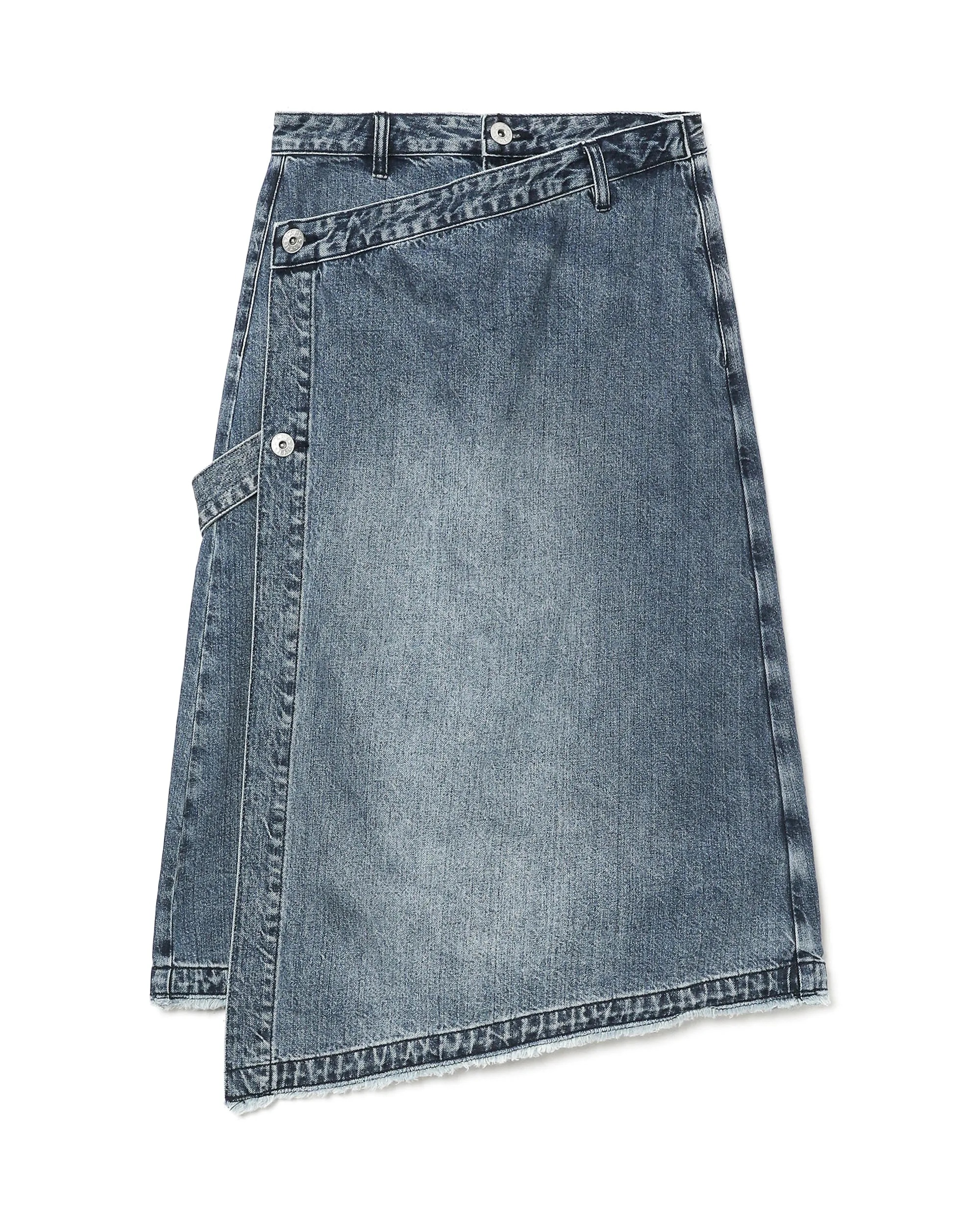 Denim wrap skirt