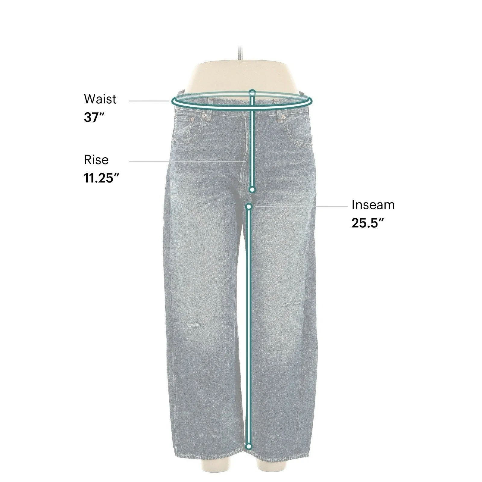Denimist Women's Lucy Boyfriend Jeans – Size 31 x 26, Medium Wash