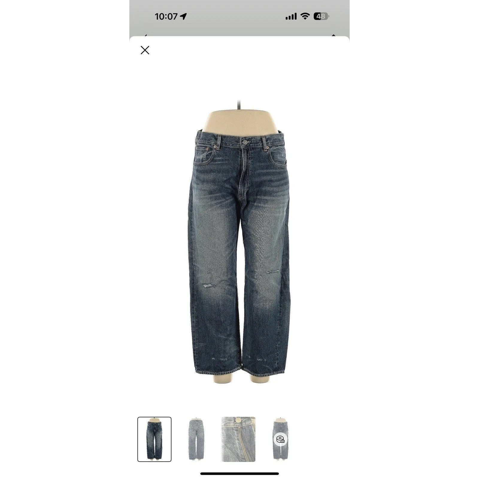 Denimist Women's Lucy Boyfriend Jeans – Size 31 x 26, Medium Wash