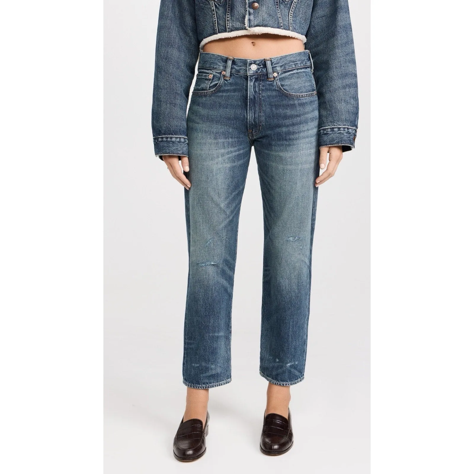 Denimist Women's Lucy Boyfriend Jeans – Size 31 x 26, Medium Wash