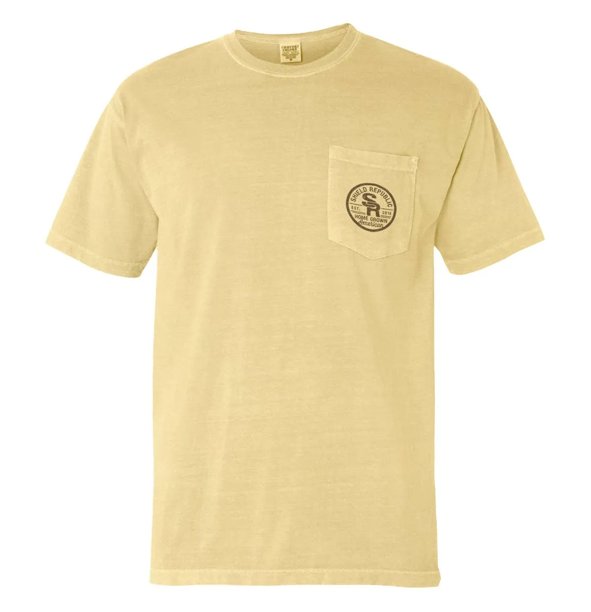 Dirty Hands Clean Money: Comfort Colors Pocket Tee / Blue Jean / XL
