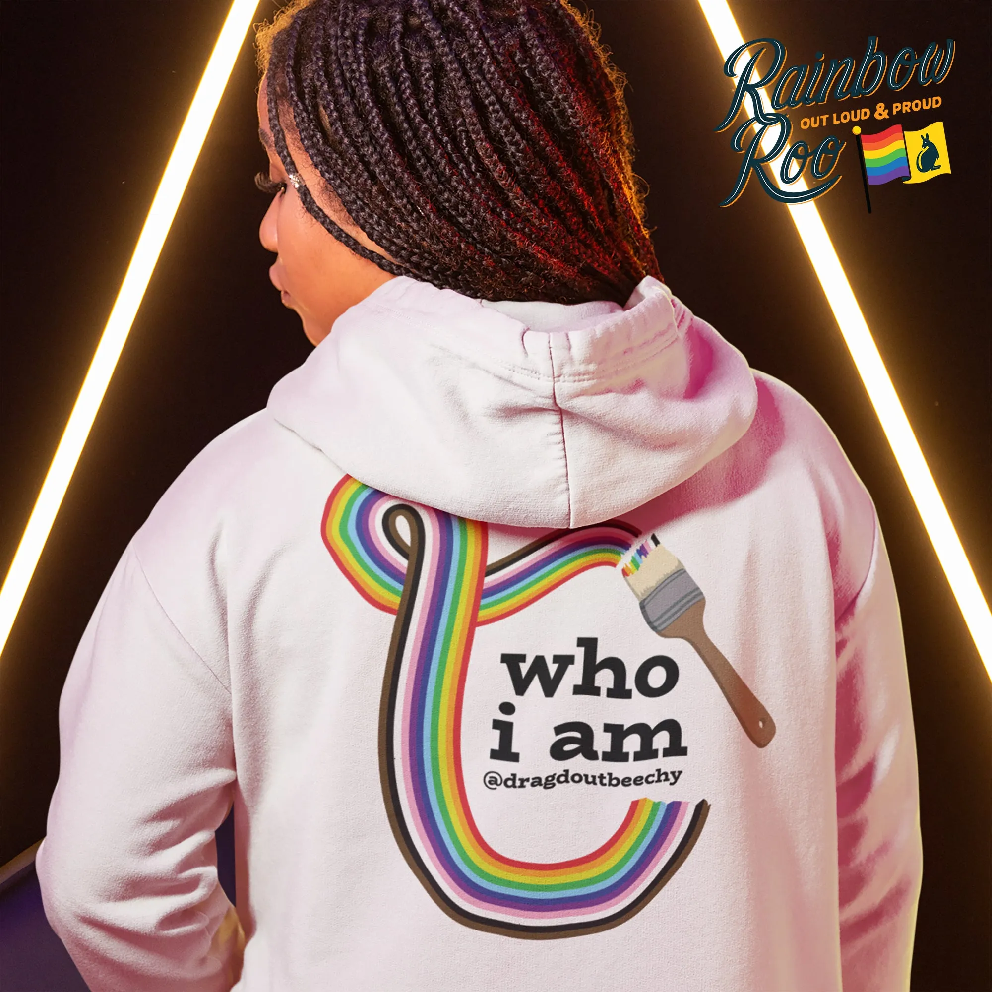 Drag'd Out Beechworth - I Am Who I Am Hoodie Sweatshirt Unisex Double Sided (LG159)