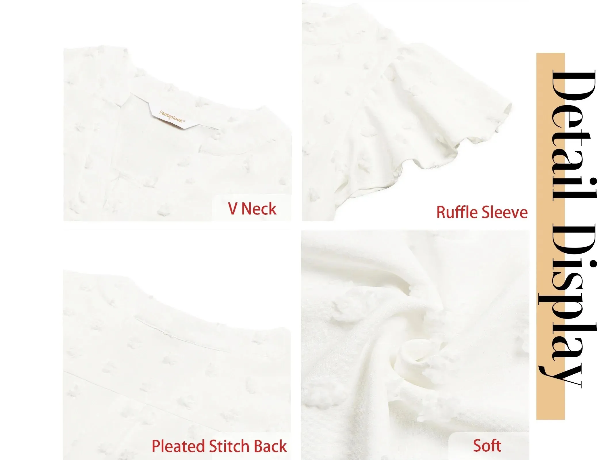Dressy V Neck Ruffle Sleeve Top