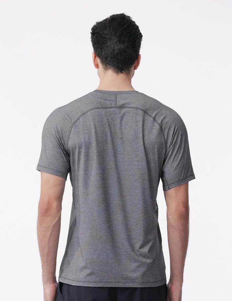 easyoga BERTII Men's Raglan SS Tee - M23 M-Dark Gray