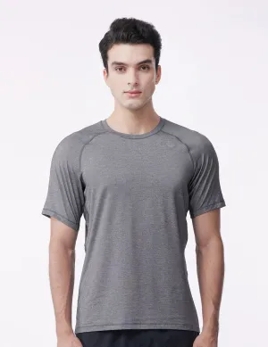 easyoga BERTII Men's Raglan SS Tee - M23 M-Dark Gray