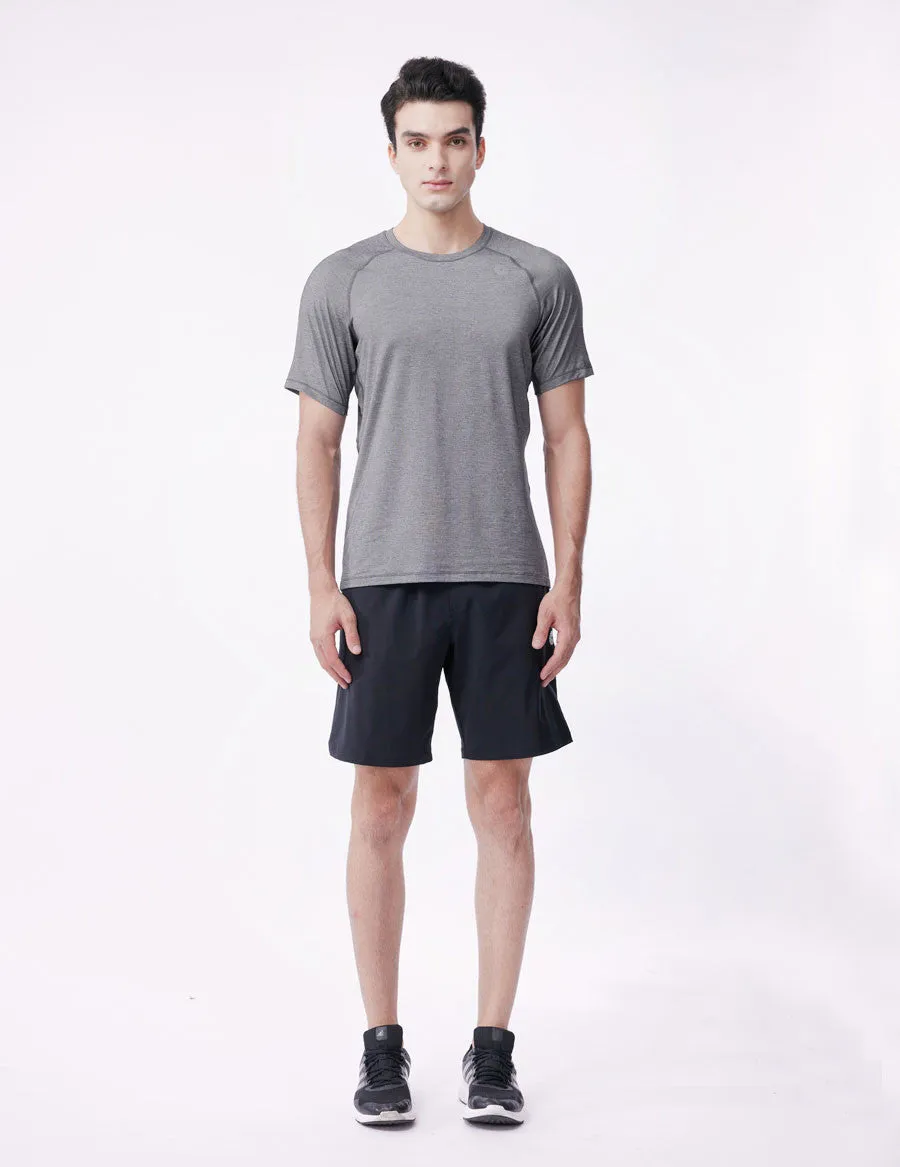 easyoga BERTII Men's Raglan SS Tee - M23 M-Dark Gray