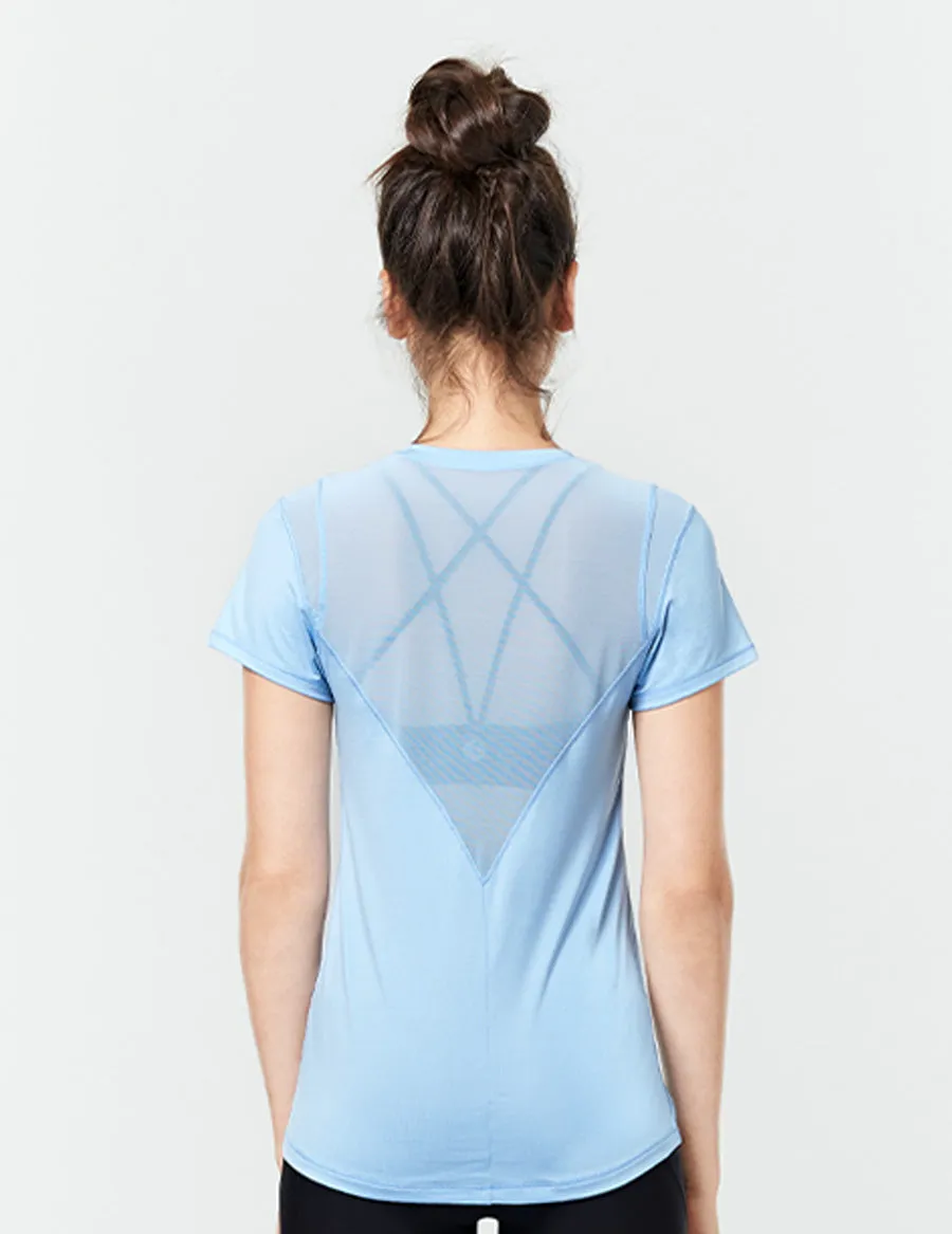 easyoga LA-VEDA Heptagon Short Sleeve - B33 Powder blue