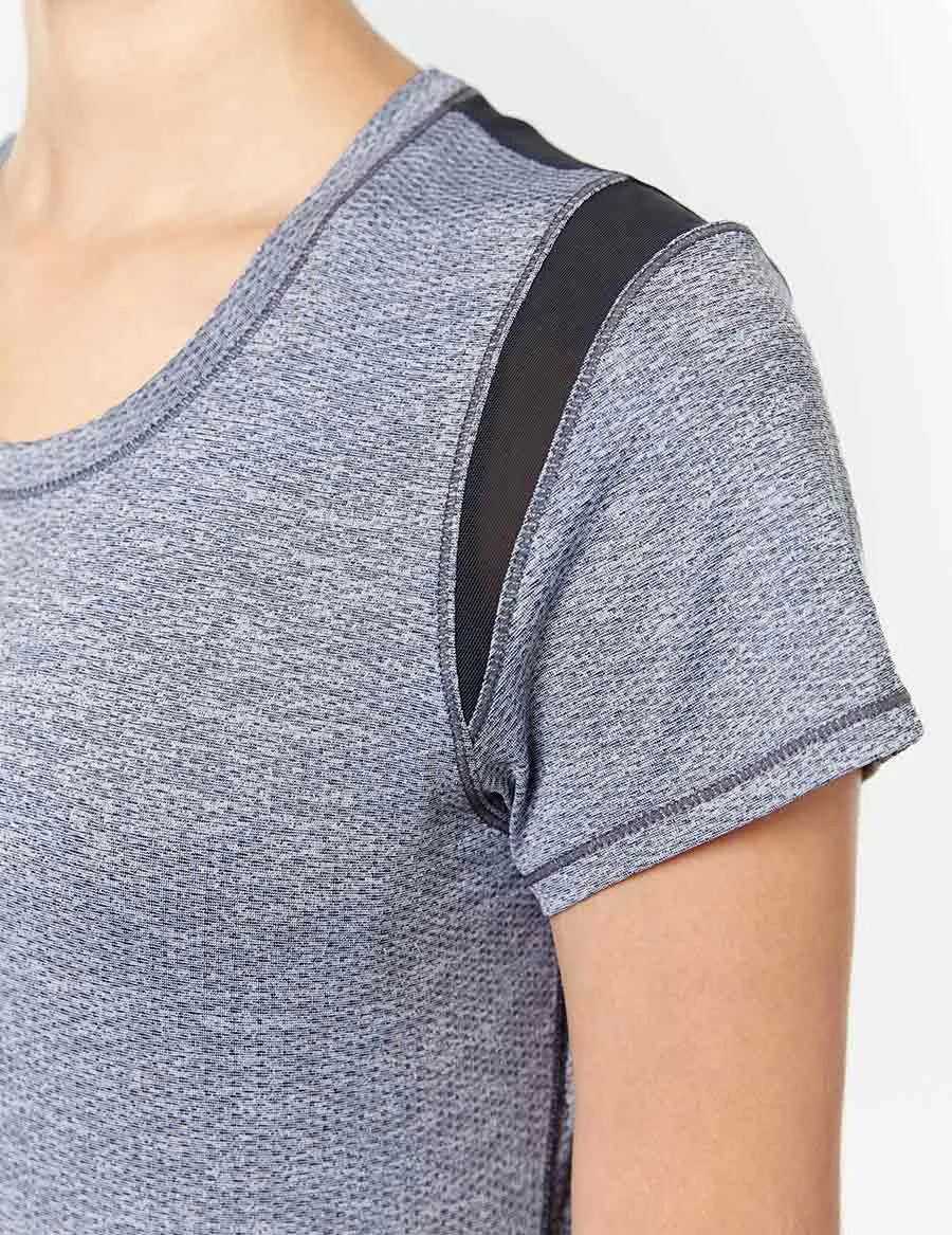 easyoga LA-VEDA Heptagon Short Sleeve - M01 M-Black white