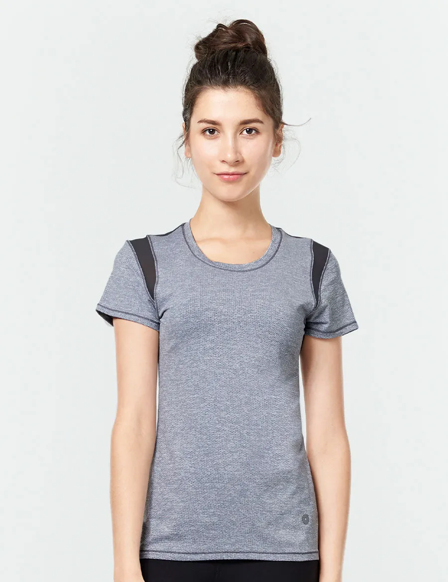 easyoga LA-VEDA Heptagon Short Sleeve - M01 M-Black white