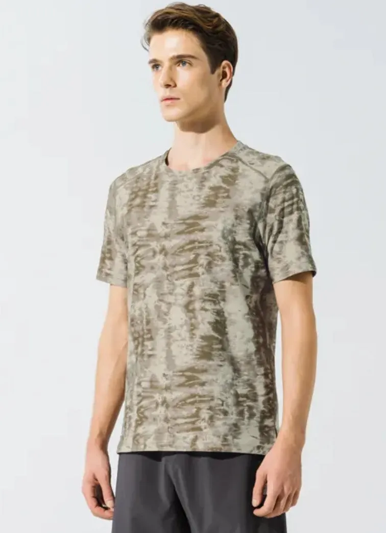 easyoga LESPIRO Men's Athlete Tee - FH3 Khaki Dye