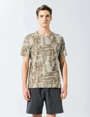 easyoga LESPIRO Men's Athlete Tee - FH3 Khaki Dye