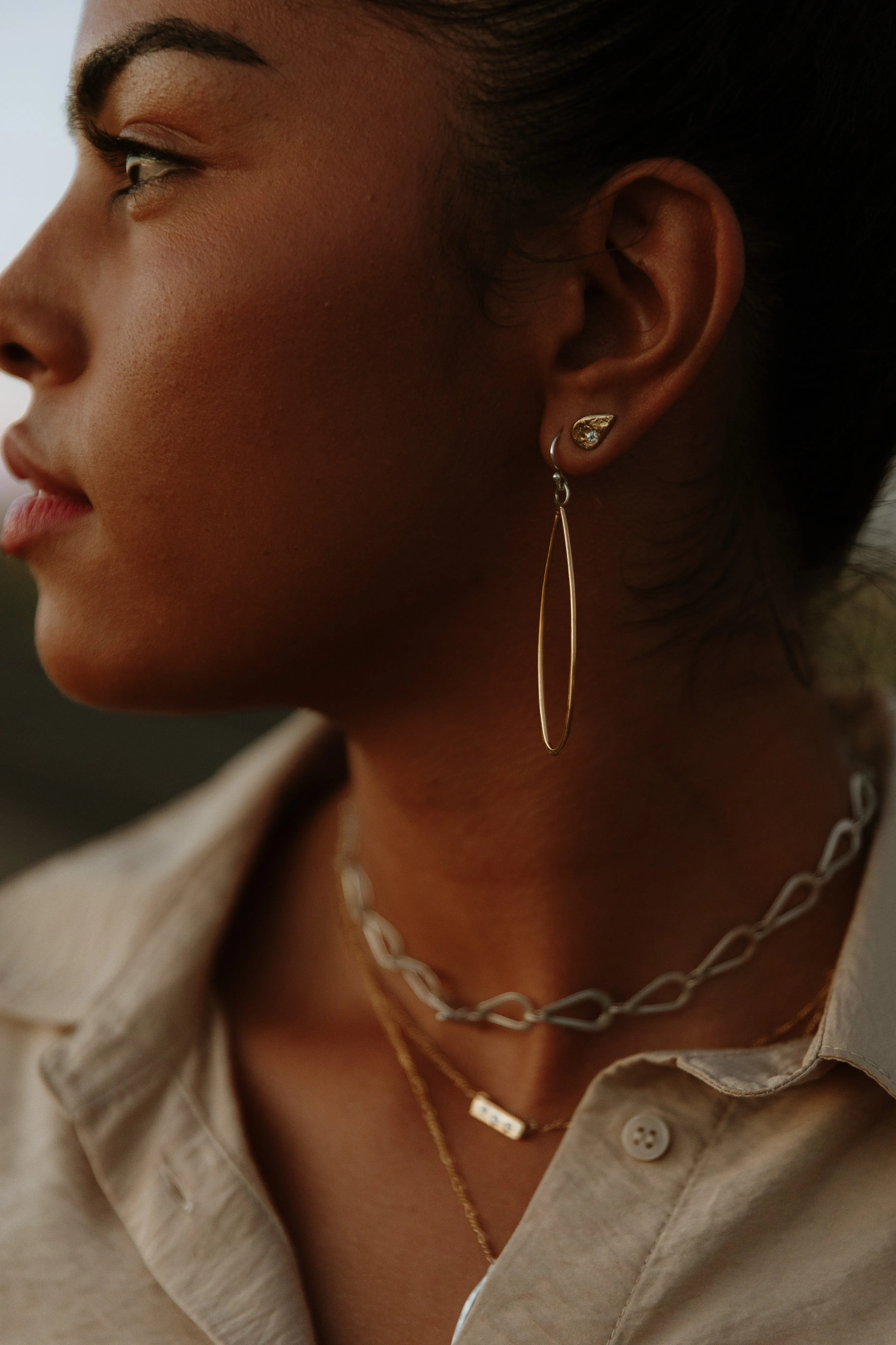 Elongated Teardrop Earring