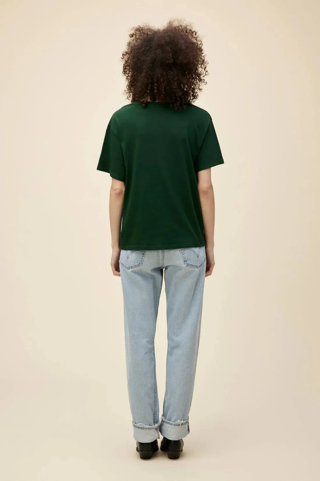 Elton John Floral Boyfriend Tee - Vintage Green