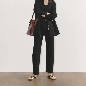 Everlane The Way High Jeans Raw Hem Black Mom Jeans High Waisted Size 29