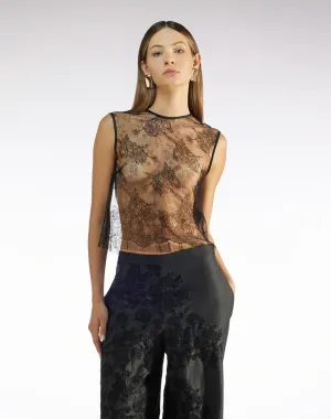 Fanny Lace Top - Black