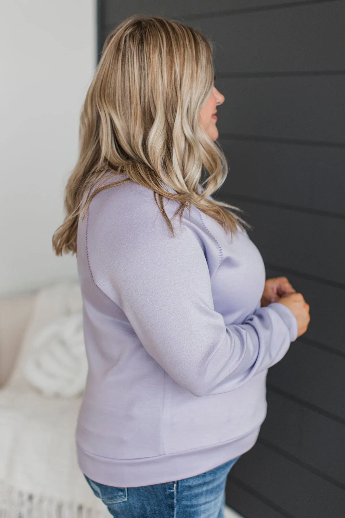 Feeling Incredible Long Sleeve Top- Lilac