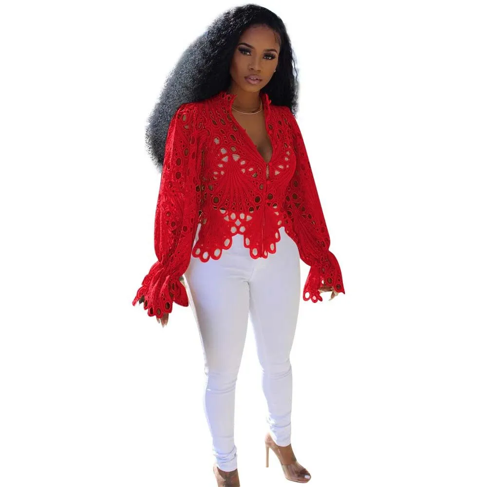 Flared Lace Sleeves  Blouses
