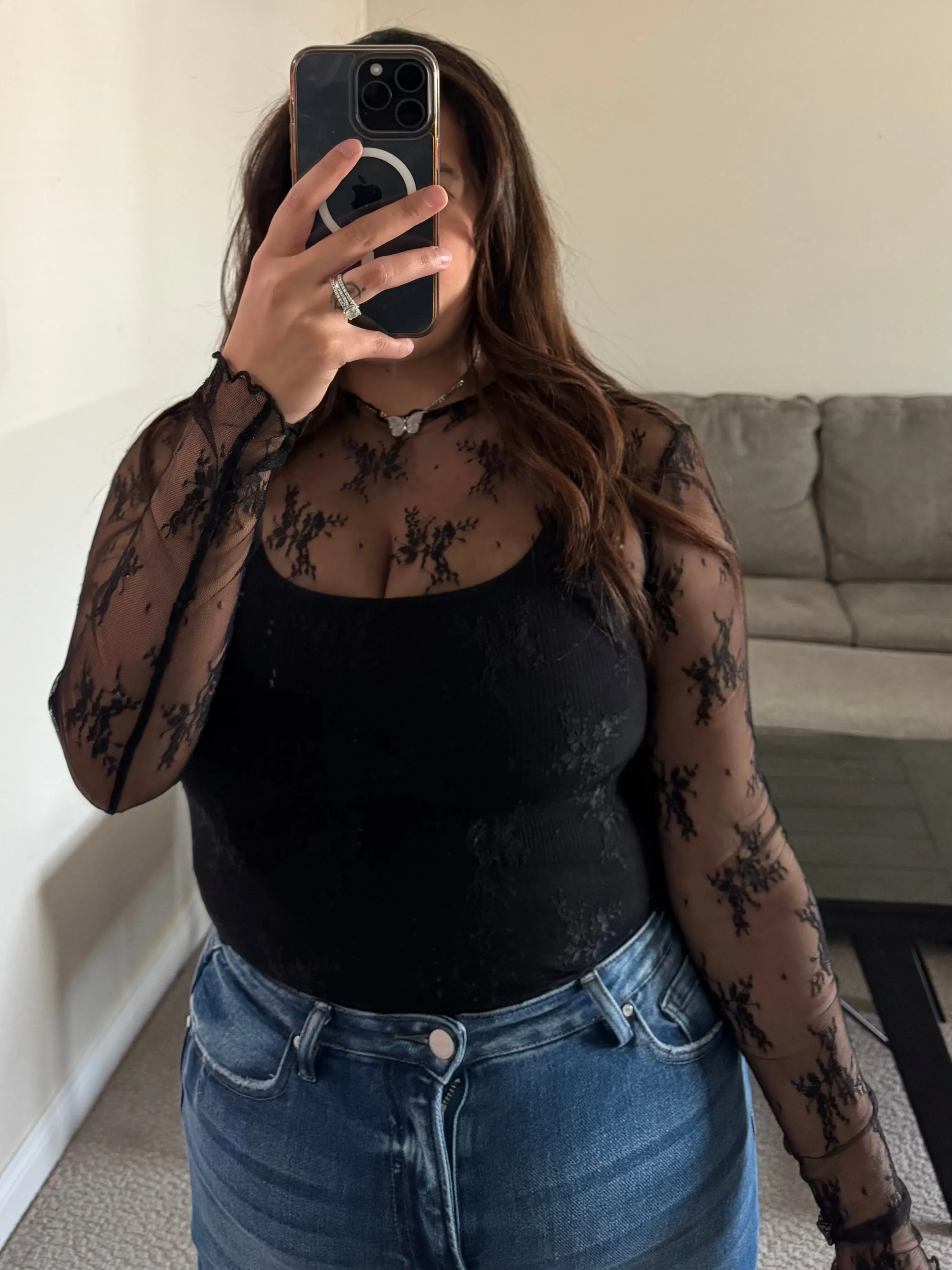 Florencia Mesh Lace Top