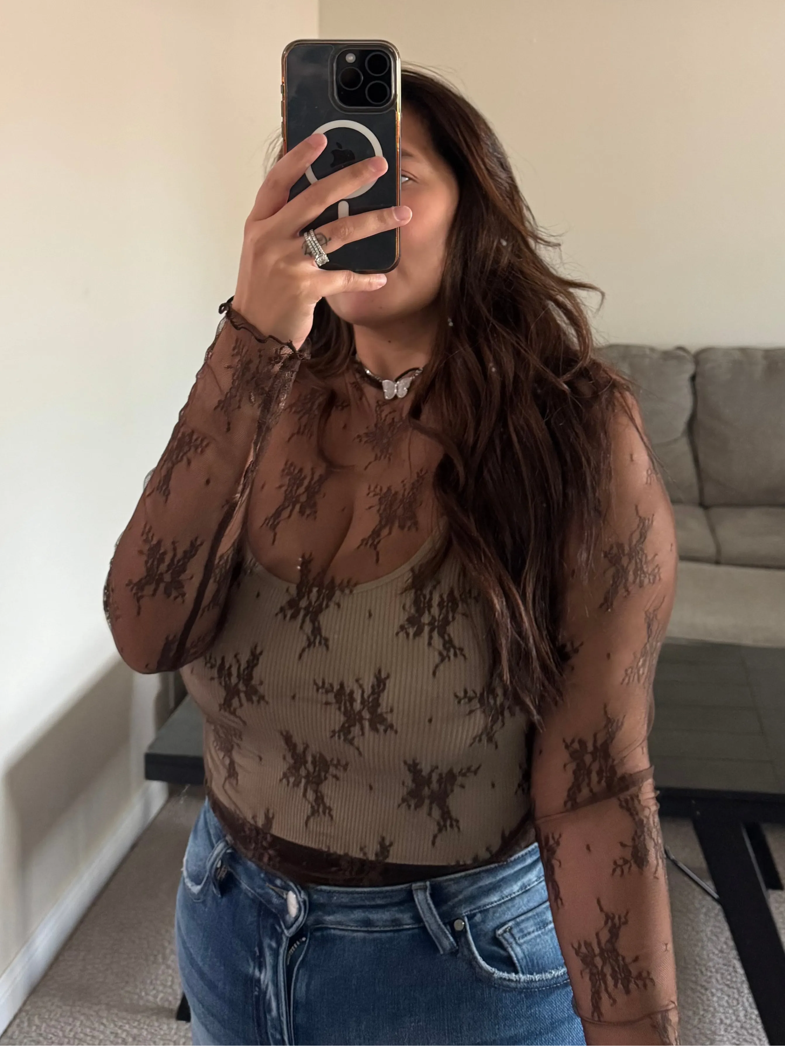 Florencia Mesh Lace Top