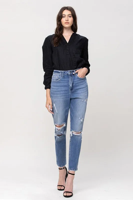 Flying Monkey Super High Rise Stretch Mom Jeans