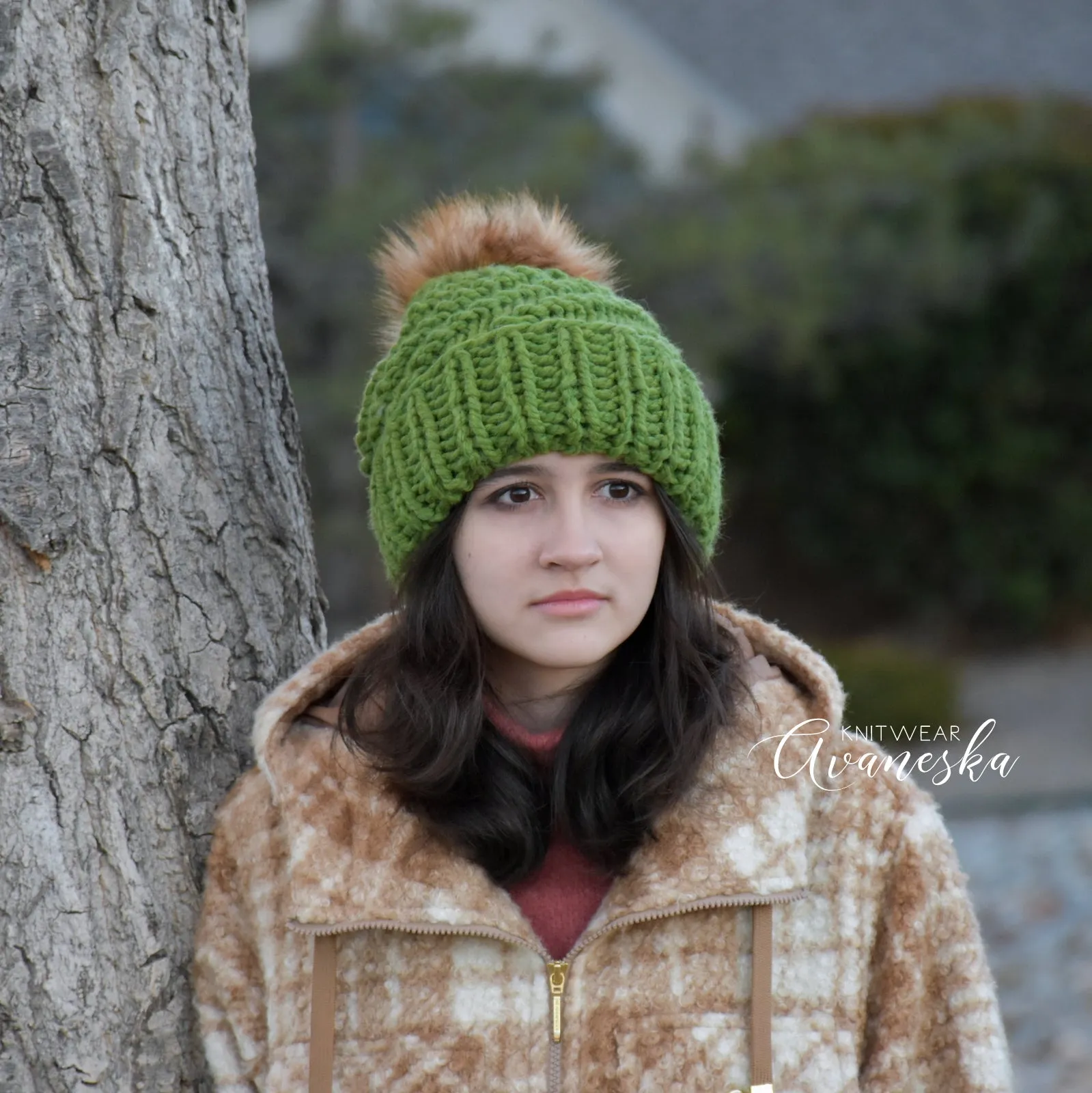Fold Over Brim Chunky Pom Hat | THE EMILY
