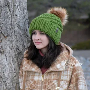 Fold Over Brim Chunky Pom Hat | THE EMILY