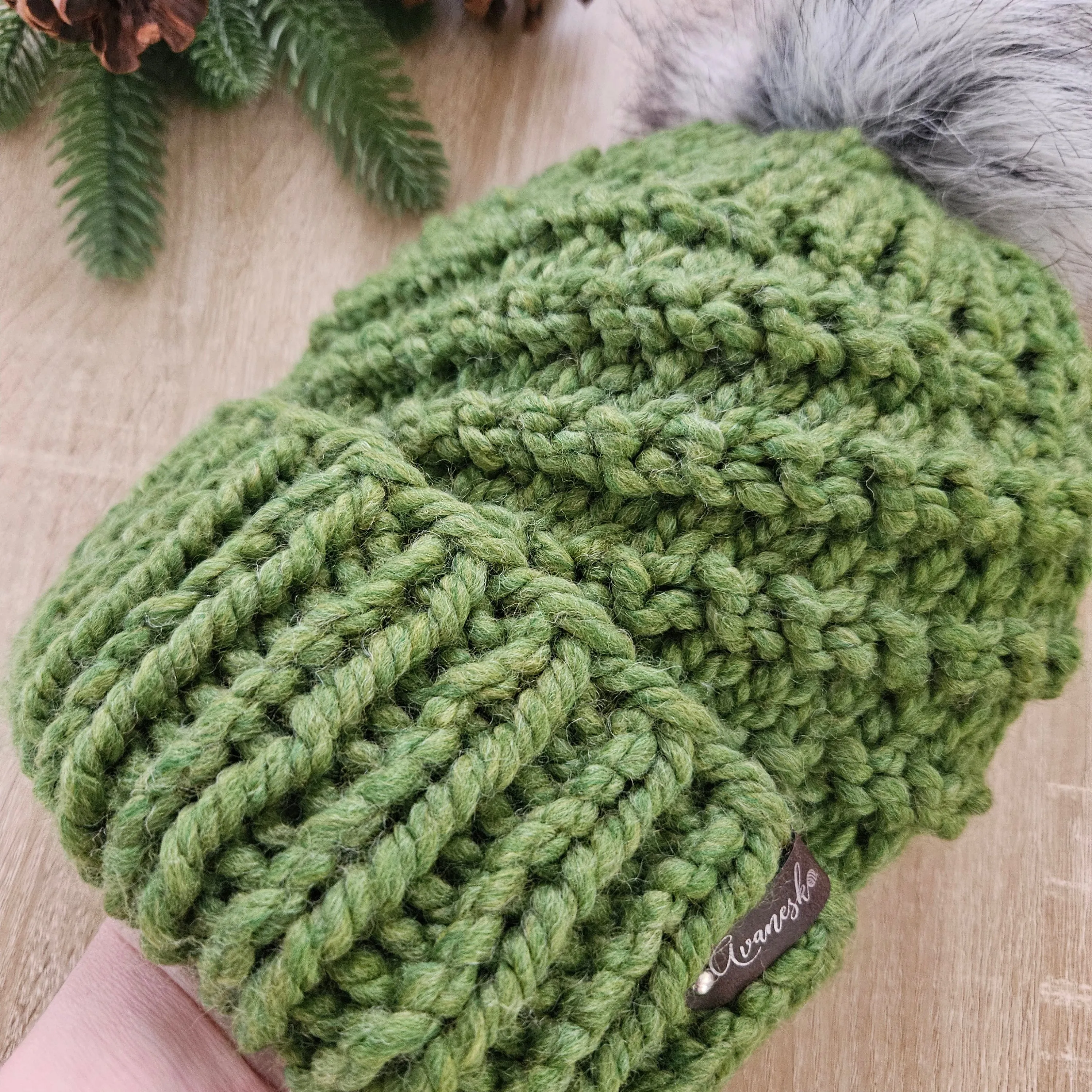 Fold Over Brim Chunky Pom Hat | THE EMILY