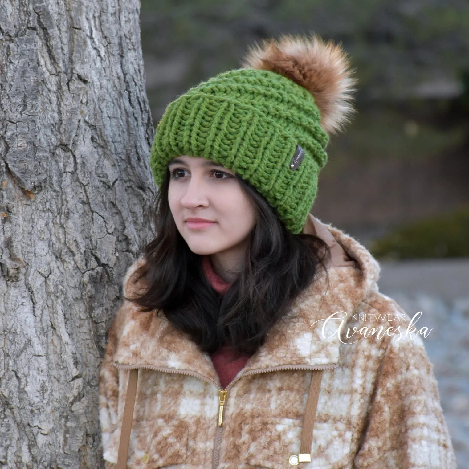 Fold Over Brim Chunky Pom Hat | THE EMILY