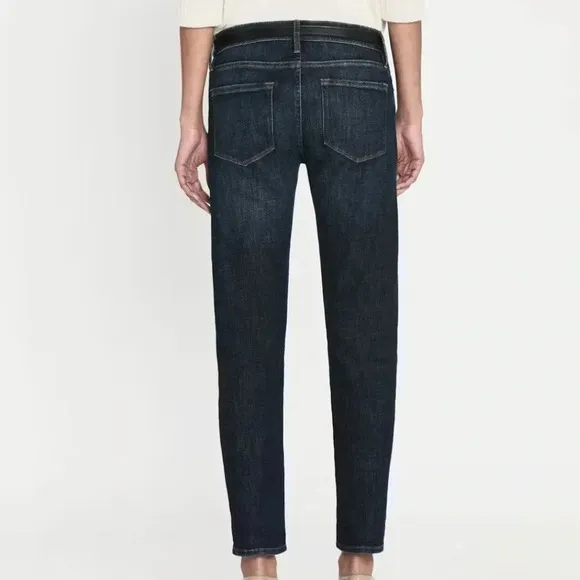 Frame Le Garçon Crop Covant Dark Wash Boyfriend Jeans 32