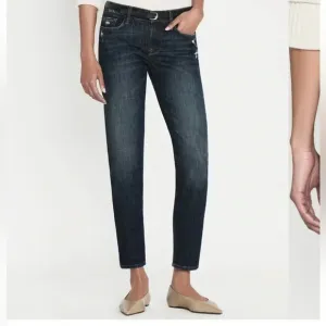 Frame Le Garçon Crop Covant Dark Wash Boyfriend Jeans 32