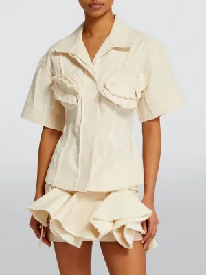 Frayed-Panels Shirt