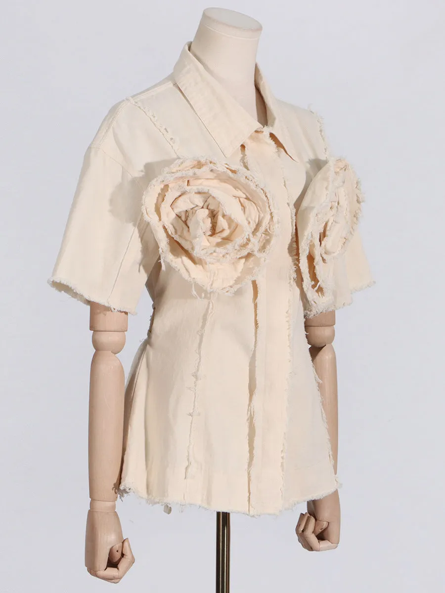 Frayed-Panels Shirt