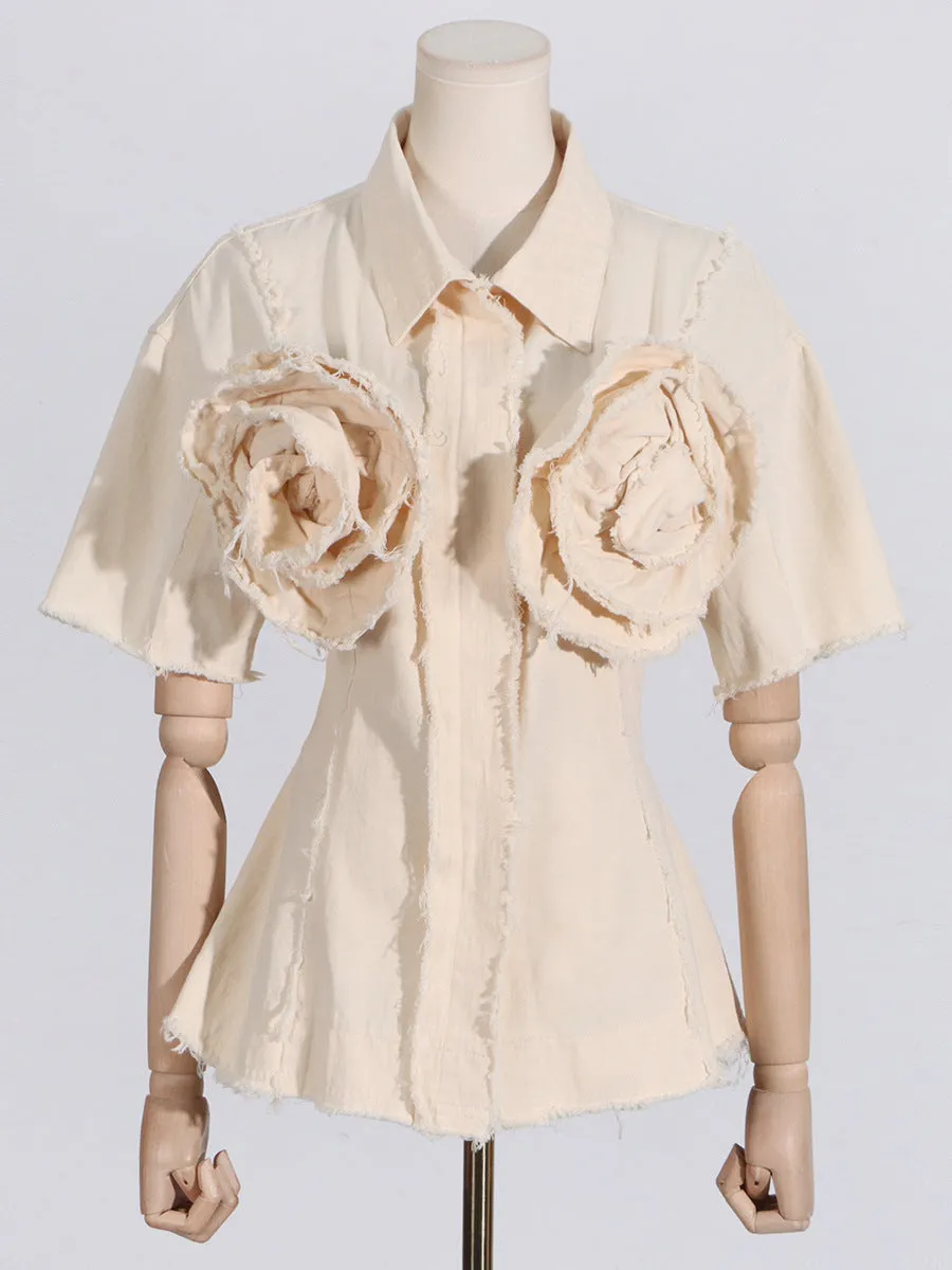Frayed-Panels Shirt