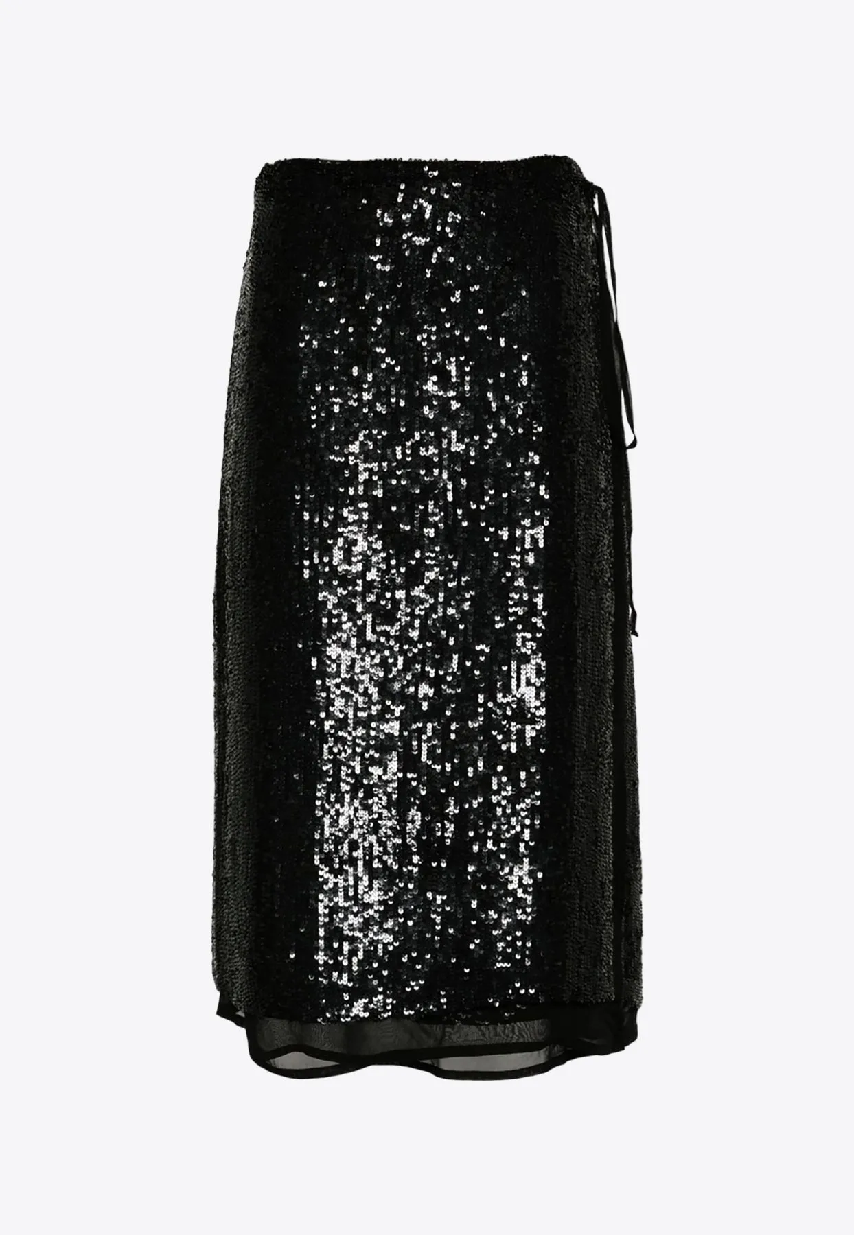 Gabriel Sequined Midi Wrap Skirt