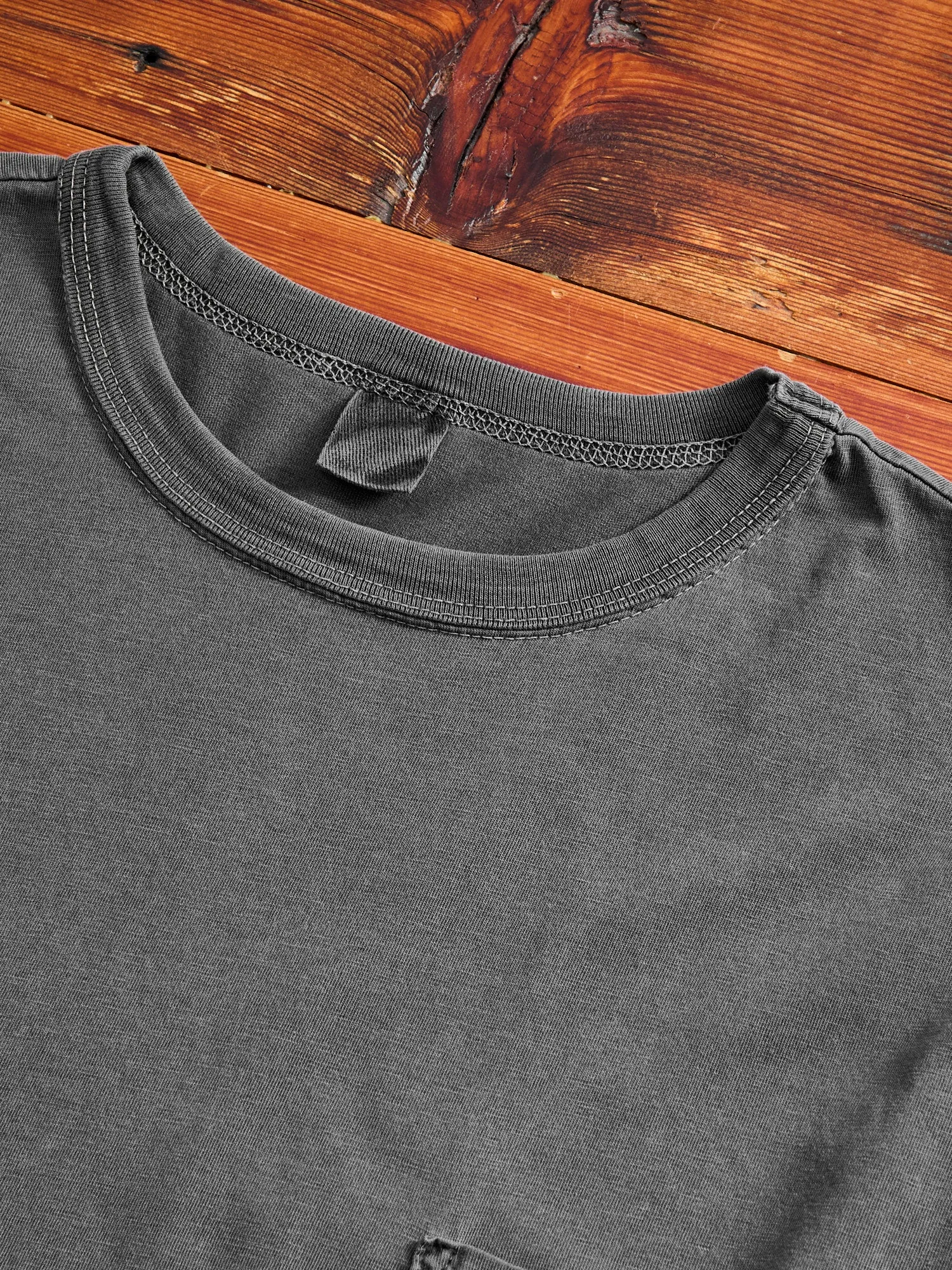Garment Dyed Pocket T-Shirt in Smoke