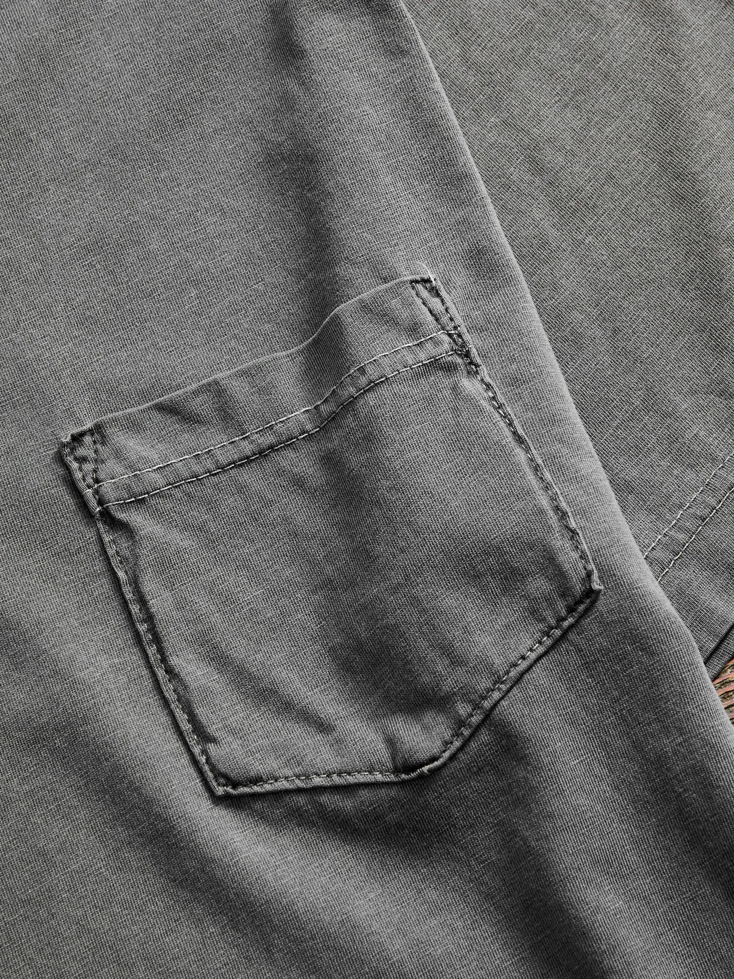 Garment Dyed Pocket T-Shirt in Smoke