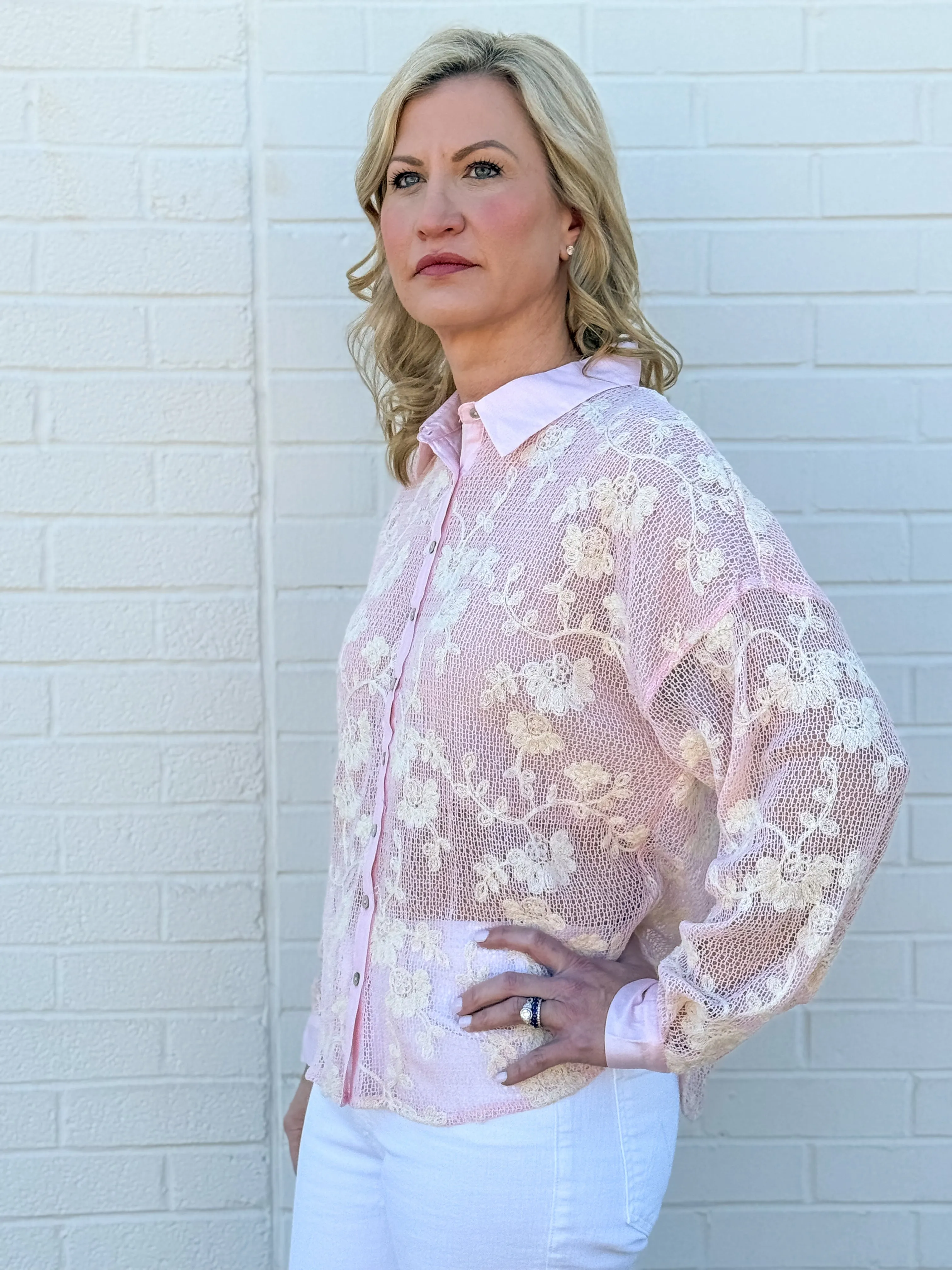 Gauze Floral Top