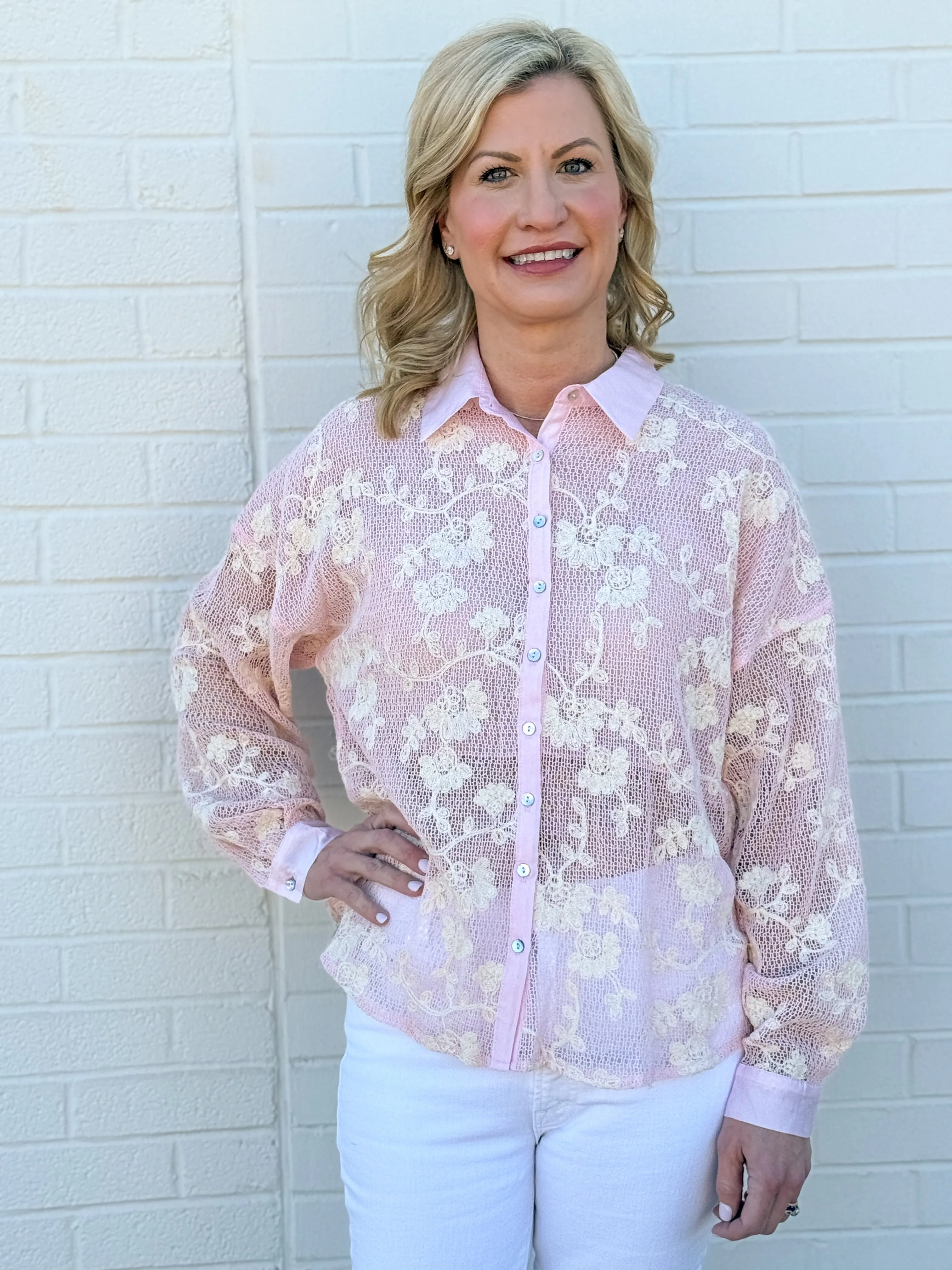 Gauze Floral Top