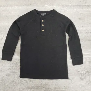 Globaltex Kids Heather Charcoal Thermal Raglan Top
