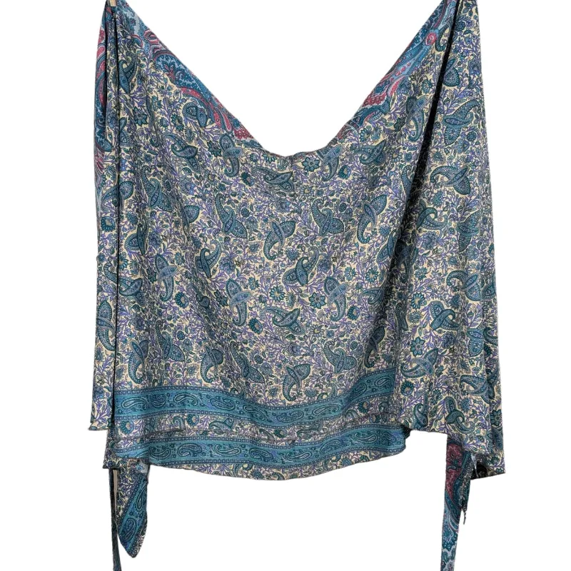 Goddess/Tea Length Up-Cycled Reversible Sari Wrap Skirt #59