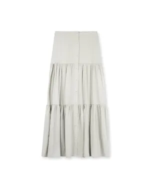 Golden Button Down Maxi Skirt