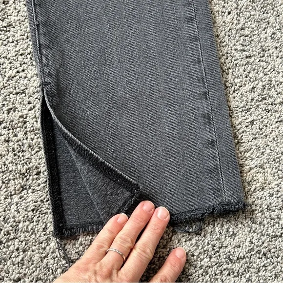 Good American Good Boy High Rise Boyfriend Jeans in Black, size 27