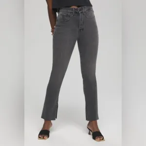 Good American Good Boy High Rise Boyfriend Jeans in Black, size 27
