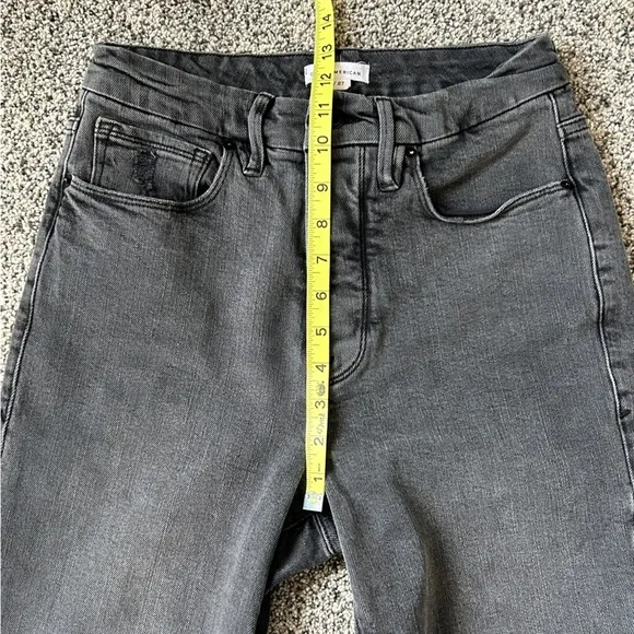 Good American Good Boy High Rise Boyfriend Jeans in Black, size 27