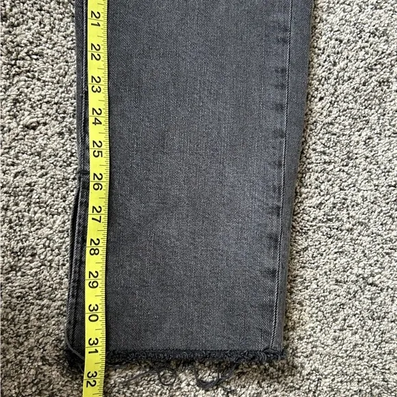 Good American Good Boy High Rise Boyfriend Jeans in Black, size 27