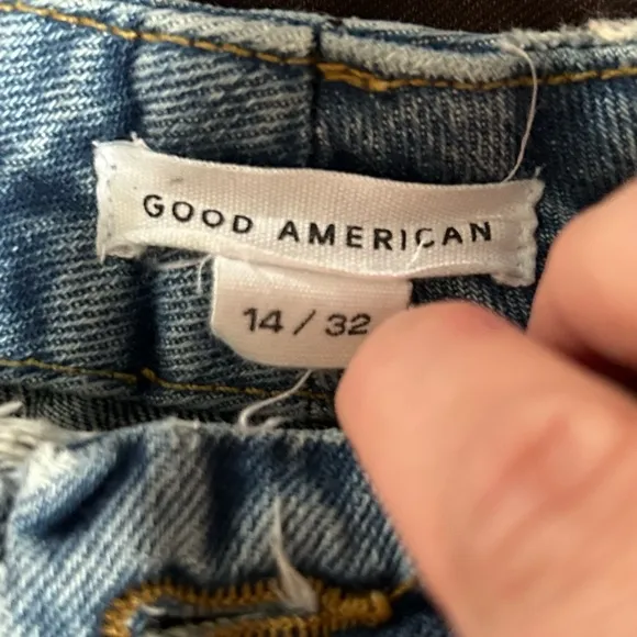Good American Wow Boyfriend Denim Jeans Size 14 / 32